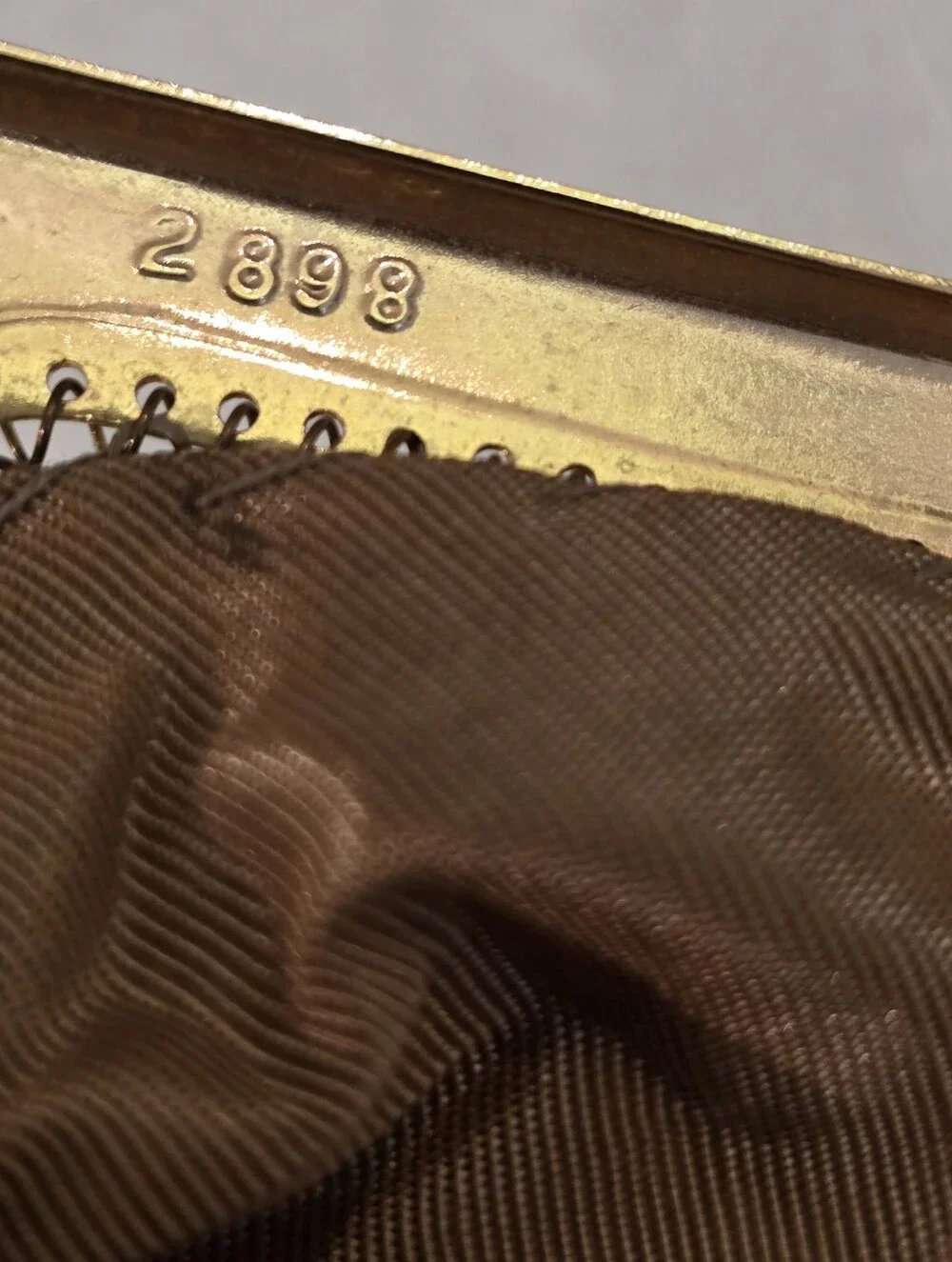 Whiting & Davis Vintage Gold Evening Bag Filigree Frame Style Model 2898